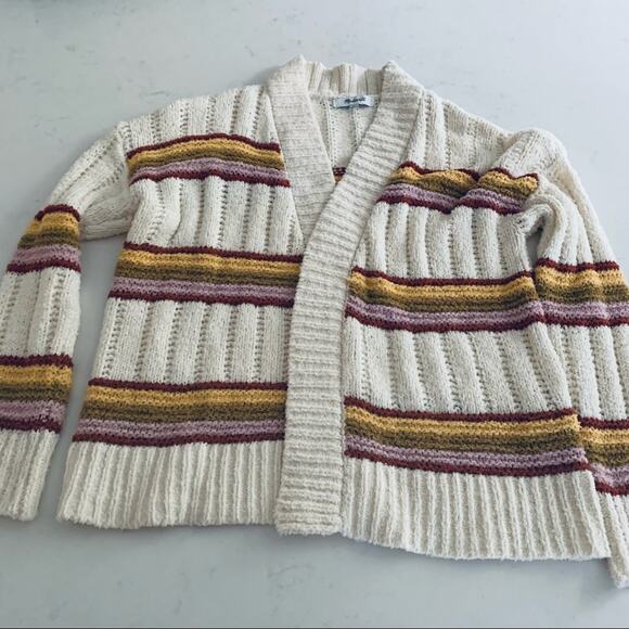 Madewell Diaz Striped Open Knit Cardigan Sweater XS - Picture 4 of 10